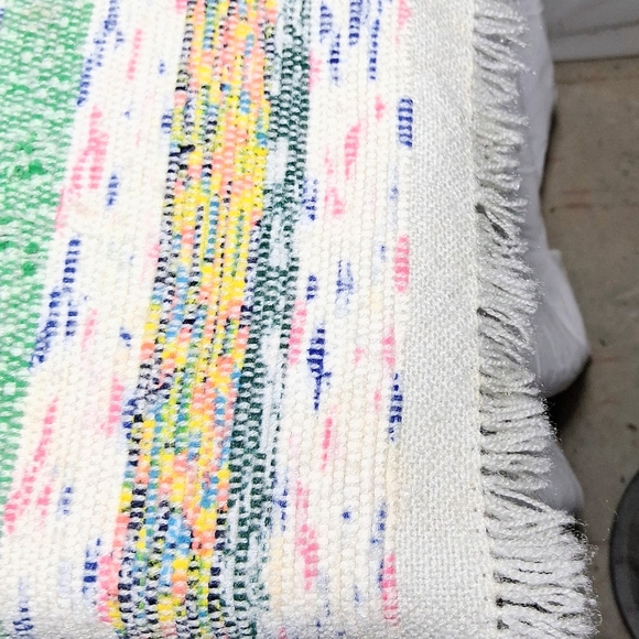 Set Of 4 Cottagecore Cotton Handwoven 12" X 18" Vintage Frilly Placemats - Picture 5 of 12